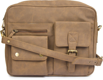 

Gauge Machine Men & Women Formal Brown PU Sling Bag