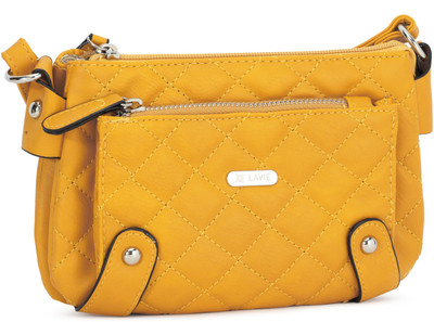 

Lavie Women Casual Yellow PU Sling Bag