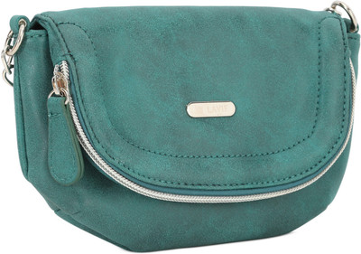 

Lavie Women Casual Green PU Sling Bag