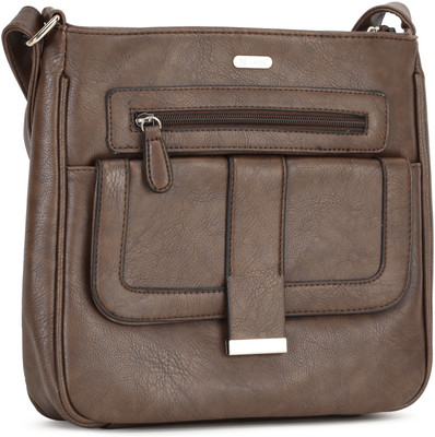 

Lavie Women Casual Brown PU Sling Bag
