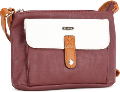 

Lavie Women Casual Maroon PU Sling Bag
