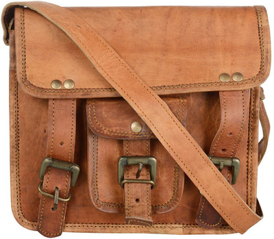 

Anshika International Boys & Girls Casual Brown Genuine Leather Sling Bag