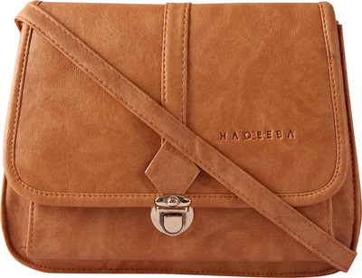 

Haqeeba Women Formal Beige Leatherette Sling Bag
