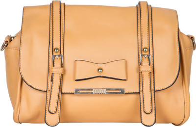 

VELINA Girls Casual Beige Leatherette Sling Bag