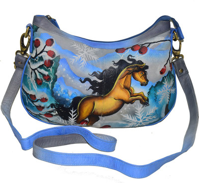 

Shankar Produce Women Casual Multicolor Genuine Leather Sling Bag