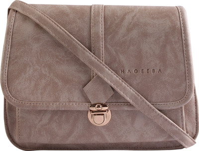 

Haqeeba Women Formal White Leatherette Sling Bag