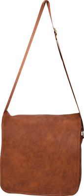 

PSH Men Formal Brown PU Sling Bag