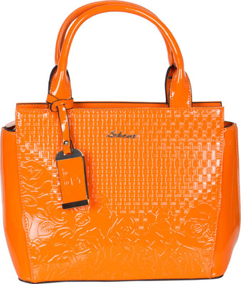 

VELINA Girls Casual Orange Leatherette Hand-held Bag