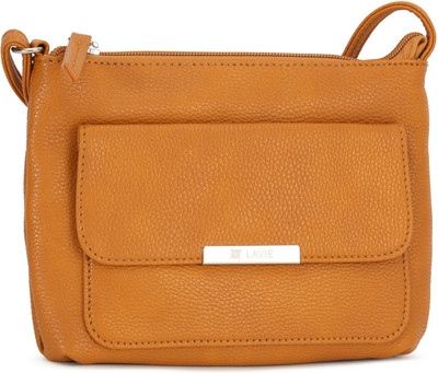 

Lavie Women Casual Tan PU Sling Bag