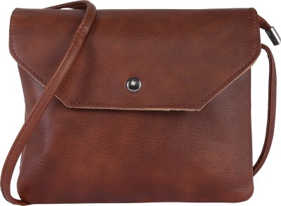 

Le Cuero Women Formal Brown PU Sling Bag