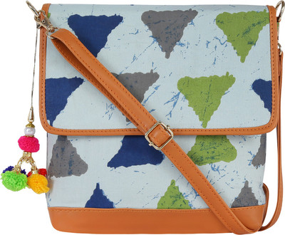 

Le Cuero Women Casual Multicolor Cotton Sling Bag