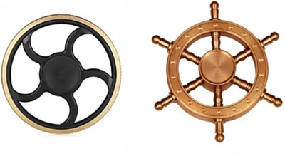 

ROSE Shinning Golden Wheel High Speed Fidget Spinner Toy Set Of 2 (Multicolor)(Multicolor)