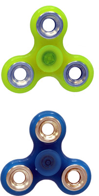 Hrinkar PREMIUM QUALITY FIDGET SPINNER GLOW IN DARK - HSPCMB120(Multicolor)