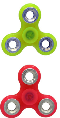 

Hrinkar PREMIUM QUALITY FIDGET SPINNER GLOW IN DARK - HSPCMB122(Multicolor)