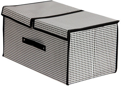 

FullHouz Black Checks Design Storage Box(Multicolor)