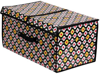 

FullHouz Black Floral Design Storage Box(Multicolor)