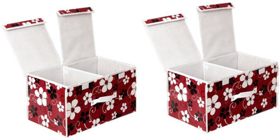 

FullHouz Brown Floral 2 Storage Box(Multicolor)