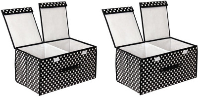 

FullHouz Black Dotted 2 Storage Box(Multicolor)