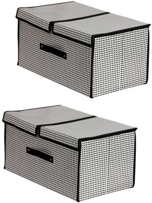 

FullHouz Black Checks Design 2 Storage Box(Multicolor)