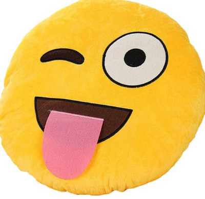 

Blue Birds blink eye Smiley Decorative Cushion 14inch,35cm (Yellow) - 30 cm(Yellow)
