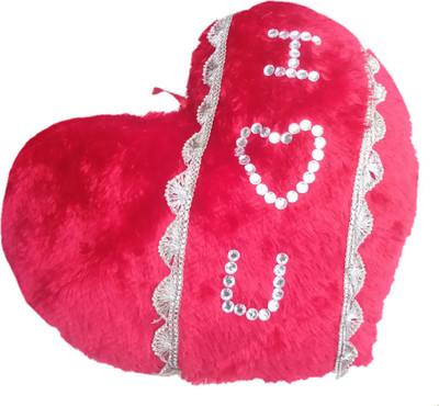 Aparshi Designer stuffed cushion HEART soft toy D1_7 - 30 cm(Red)