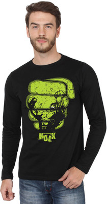 

SayItLoud Graphic Print Men's Round Neck Black T-Shirt