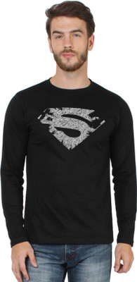

SayItLoud Graphic Print Men's Round Neck Black T-Shirt