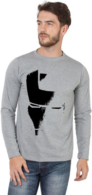 SayItLoud Graphic Print Men's Round Neck Grey T-Shirt