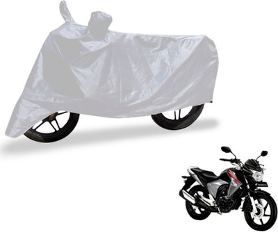 MOCKHE Two Wheeler Cover for Honda(Unicorn Dazzler, Silver)