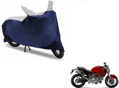 MOCKHE Two Wheeler Cover for Ducati(Monster 795, Blue, Silver)