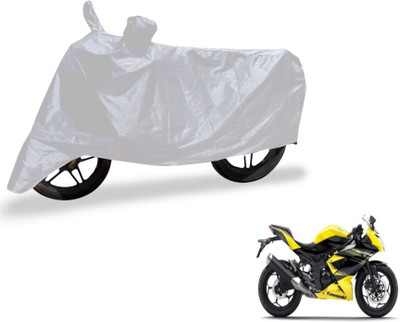 MOCKHE Two Wheeler Cover for Kawasaki(Ninja, Silver)