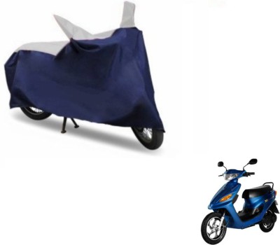 MOCKHE Two Wheeler Cover for Universal For Bike(Yo Electron, Blue, Silver)