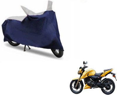 MOCKHE Two Wheeler Cover for TVS(Apache, Blue, Silver)