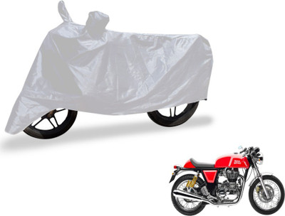 MOCKHE Two Wheeler Cover for Royal Enfield(Continental GT, Silver)