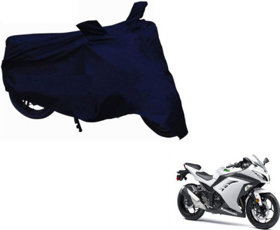 MOCKHE Two Wheeler Cover for Kawasaki(Ninja 300, Blue)