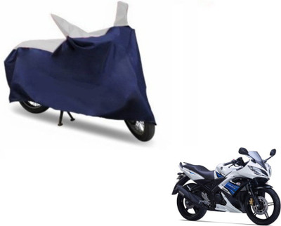 MOCKHE Two Wheeler Cover for Yamaha(YZF R15 S, Blue, Silver)