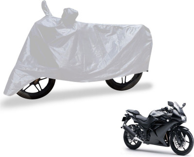 MOCKHE Two Wheeler Cover for Kawasaki(Ninja 250, Silver)