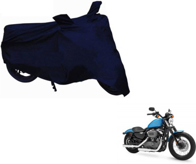 MOCKHE Two Wheeler Cover for Harley Davidson(XL 1200, Blue)