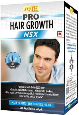 

iOTH Pro Hair Growth Nsx For Men With Biotin 5000 / Saw Palmetto / Beta Sitosterol And Other Potent Ingredients(50 No)