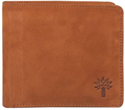 

Oaks Wood Men Brown Genuine Leather Wallet(8 Card Slots), Tan