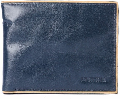 

United Colors of Benetton Men Blue Genuine Leather Wallet(6 Card Slots)