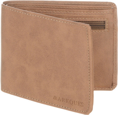 

MARKQUES Men Tan Artificial Leather Wallet(11 Card Slots), Tan-04
