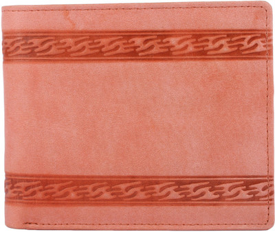 

K London Men Orange Genuine Leather Wallet(4 Card Slots)