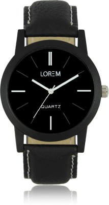 LOREM LR0005 Stylish Plain Casual Professional Full Black Watch  - For Men   Watches  (LOREM)