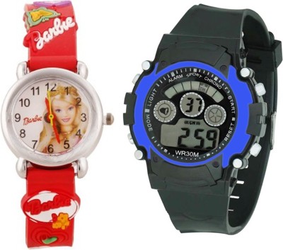 VITREND Sports Back 7 Light & Barbie (sent as per available colour) Combo Watch  - For Boys & Girls   Watches  (Vitrend)