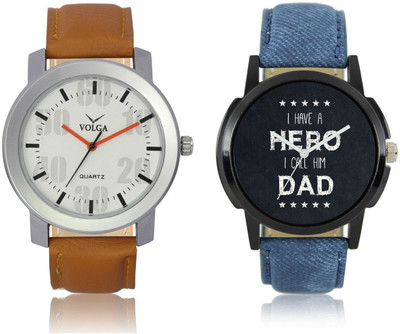 

Volga VL27LR07 New Exclusive Collection Leather Strap-Belt Mens Watches Best Offer Combo Watch - For Boys