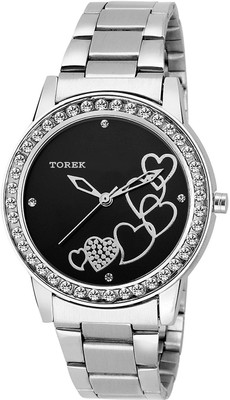 TOREK Original Branded Heart Inside Chain NRK 2113 Analog Watch For Girls TOREK Wrist Watches