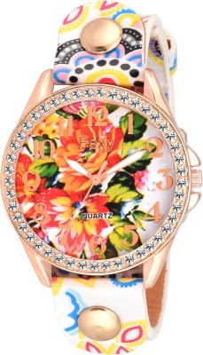 COSMIC XYZ-MULTICOLOR FLORAL PARTY WEAR DIAMOND STUDDED Watch  - For Women   Watches  (COSMIC)