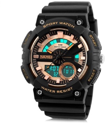 Skmei Dual Time Men Sports Watch Alarm EL Backlight 50M Waterproof Wristwatch Watch  - For Boys   Watches  (Skmei)
