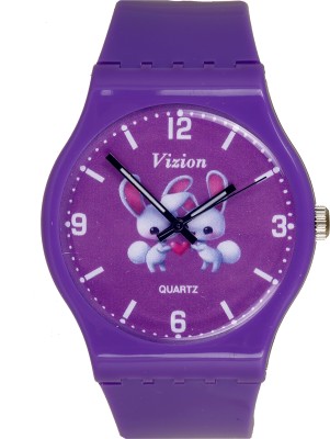 Vizion 8822-3-3 Minto & Mira - Love Bunnies Cartoon Character Watch  - For Boys & Girls   Watches  (Vizion)